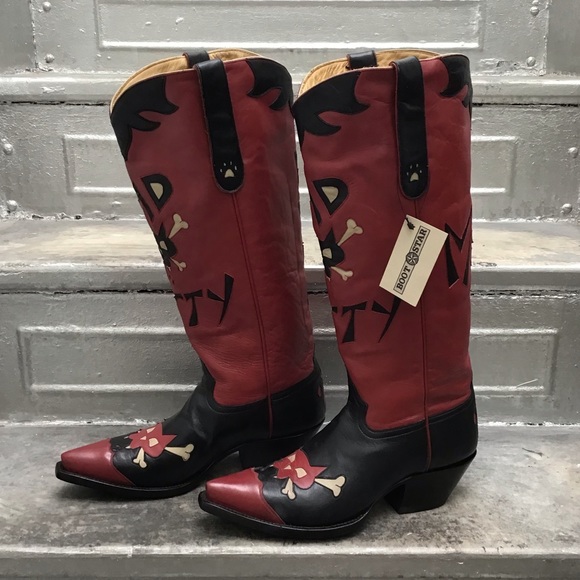 NWT RARE LIBERTY BOOT COMPANY Custom Handmade Bad Kitty Cowboy Boots - Picture 4 of 16